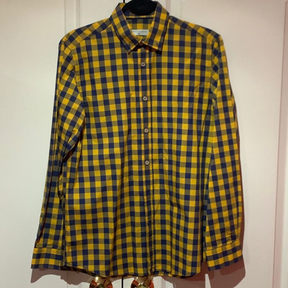 Men’s Plaid Easy Wear Shirt Sz. M Slim